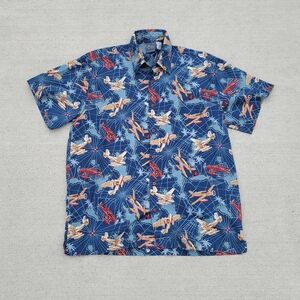 High Seas Hawaiian Shirt Airplanes Sz M